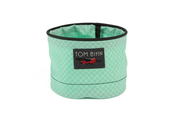 A Small Travel Tray in Seafoam (green with white grid) 200 Halcyon.
